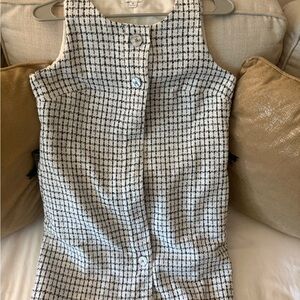 J. Crew Black and White Tweed Dress